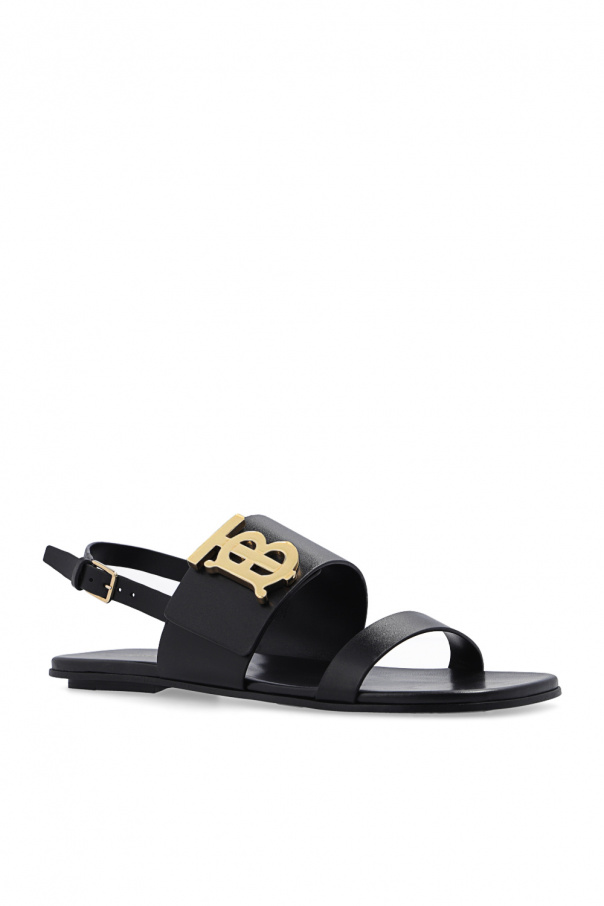 burberry tb monogram print shoulder bag - Sandals with logo